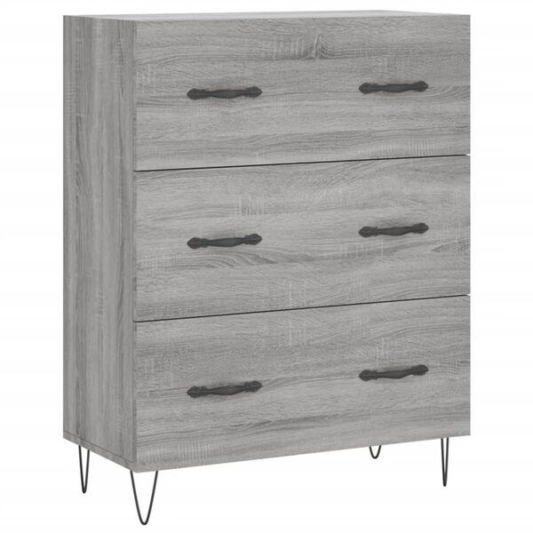 vidaXL Credenza Grigio Sonoma 69,5x34x90 cm in Legno Multistrato