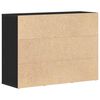 vidaXL Credenza Rovere Nero 88x30x64 cm in Legno Multistrato