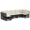 vidaXL Set Divano da Giardino 7 pz Nero polyrattan