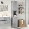 vidaXL Mobile da Bagno Grigio Cemento 32x34x188,5 cm Legno Multistrato