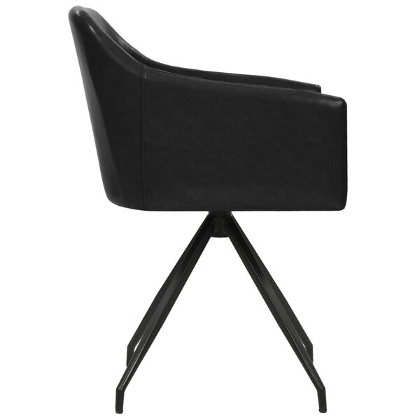 vidaXL Sedie da Pranzo Girevoli 2 pz Nere in Similpelle