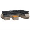 vidaXL Set Divano da Giardino 9 pz con Cuscini Grigio in Polyrattan
