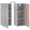vidaXL Mobile a Parete Grigio Cemento 34,5x34x90 cm Legno Multistrato