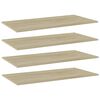 vidaXL Ripiani per Libreria 4pz Rovere Sonoma 100x50x1,5cm Multistrato