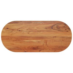 vidaXL Piano Tavolo 90x40x3,8 cm Ovale in Legno Massello di Acacia