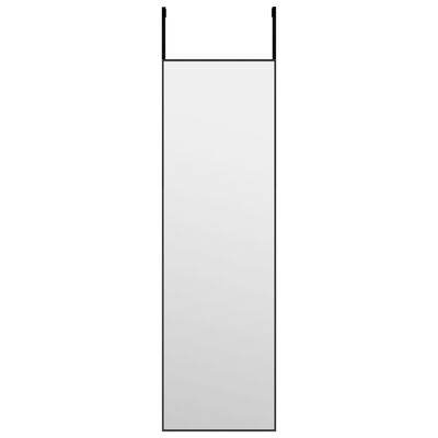 vidaXL Specchio da Porta Nero 30x100 cm in Vetro e Alluminio