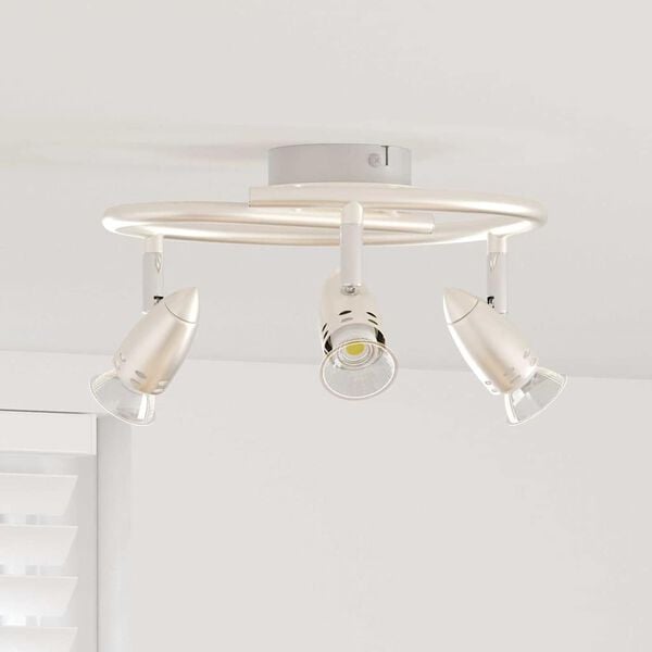 vidaXL Faretto da soffitto Nichel opaco 25 x 24 x 12 cm Acciaio