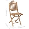 vidaXL Sedie da Giardino Pieghevoli 2 pz con Cuscini in Bamb&ugrave;