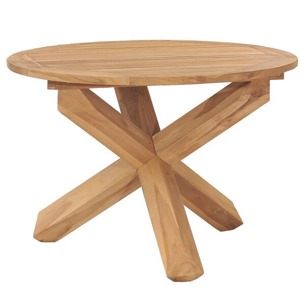 vidaXL Tavolo da Pranzo da Giardino &Oslash;110x75 cm in Massello di Teak