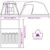 vidaXL Tenda da Campeggio con Portico Cupola 5Persone Blu Impermeabile