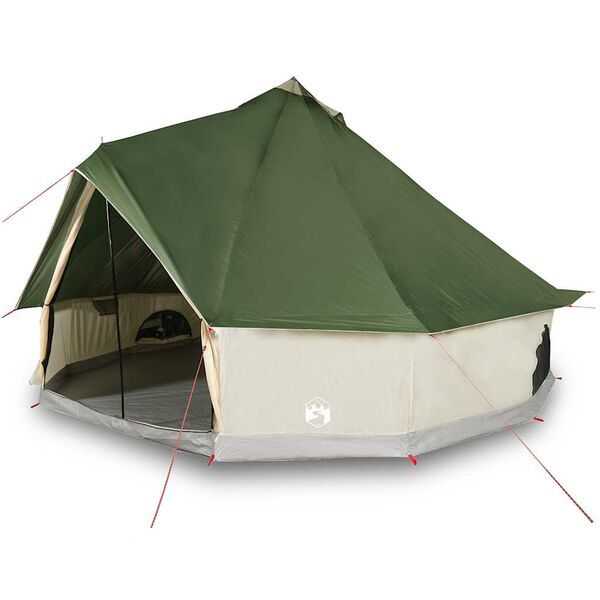 vidaXL Tenda Familiare Tipi per 10 Persone Verde Impermeabile