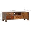 vidaXL Mobile Porta TV in Legno di Acacia Stile Vintage 118x30x40 cm