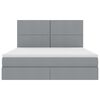 vidaXL Letto con contenitore e LED con led Grigio chiaro 160 x 200 cm