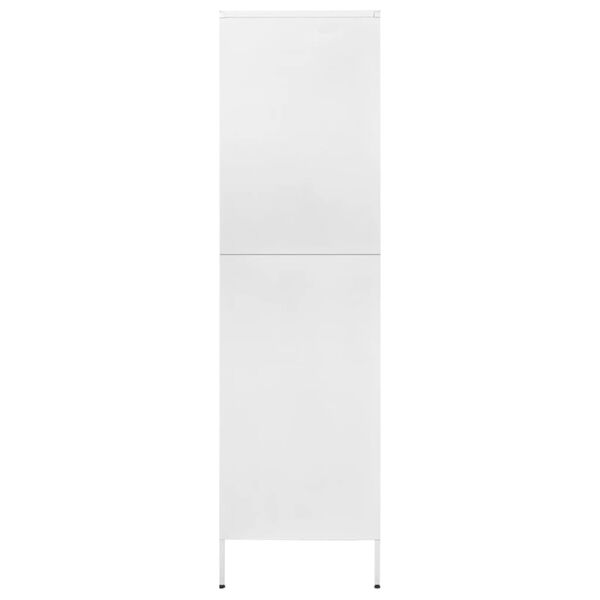 vidaXL Armadio Bianco 90x50x180 cm in Acciaio