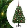 vidaXL Albero di Natale artificiale 120 cm 150 LED Bianco caldo Verde