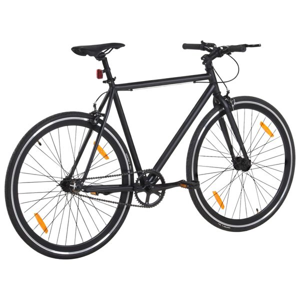 vidaXL Bicicletta a Scatto Fisso Nera 700c 51 cm
