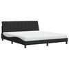 vidaXL Letto con Materasso Hanko Nero 180x200 cm in Velluto