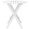 vidaXL Tavolo da Giardino Pieghevole Bianco &Oslash; 46 cm Massello di Acacia