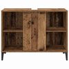 vidaXL Set di mobili per il bagno con lo scaffale 3 pcs Legno vecchio