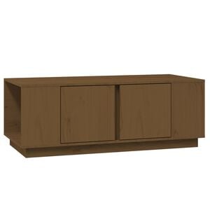 vidaXL Tavolino da Salotto ambra 110x50x40 cm Legno Massello di Pino