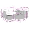 vidaXL Set Divani Giardino 7 pz con Cuscini Marrone Polyrattan Acacia