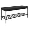 House Nordic Panca Avery con Mensola e Cuscino Nero