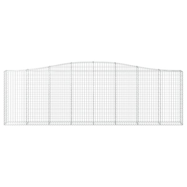 vidaXL Cesti Gabbioni ad Arco 9 pz 400x30x120/140 cm Ferro Zincato