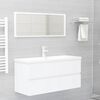 vidaXL Mobile Bagno con Lavabo Integrato Bianco in Legno Multistrato