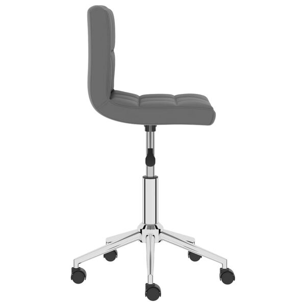 vidaXL Sedie Girevoli da Pranzo 6 pz Grigio in Similpelle