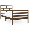 vidaXL Giroletto Marrone Ambra 90x190 cm Single in Legno Massello
