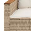 vidaXL Divano da Giardino con Cuscini a 3 Posti Beige in Polyrattan