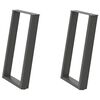 vidaXL Gambe per tavolo da pranzo a forma di U 2 pz Antracite 60x(72-73) cm Acciaio