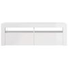 vidaXL Mobile Porta TV con Luci LED Bianco Lucido 120x35x40 cm