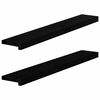 vidaXL Davanzali 2 pz Marrone Scuro 100x15x2 cm Legno Massello Rovere