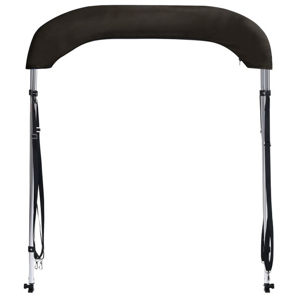 vidaXL Bimini di Prua con Tendalino 2 Archi Nero 150x120x110 cm