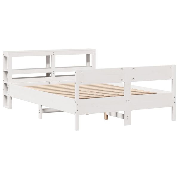 vidaXL Letto senza Materasso Bianco 140x200 cm Legno Massello di Pino