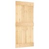 vidaXL Porta Scorrevole con Set Hardware 95x210 cm Legno Massello Pino