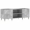 vidaXL Mobile Porta Dischi Grigio Cemento 121x38x48 Legno Multistrato