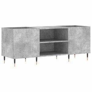 vidaXL Mobile Porta Dischi Grigio Cemento 121x38x48 Legno Multistrato