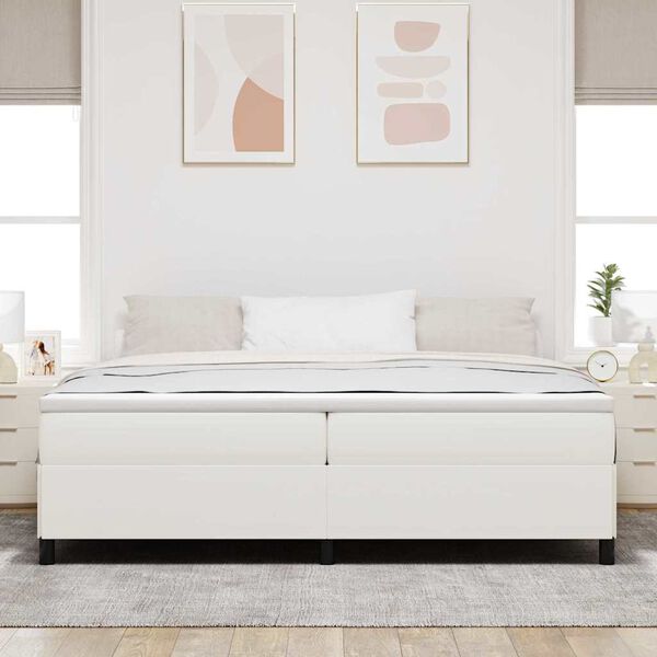 vidaXL Struttura del letto Crema 200 x 200 cm