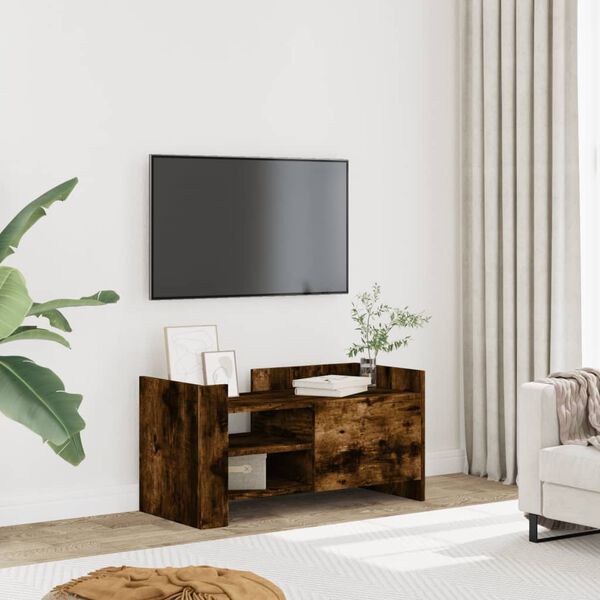 vidaXL Mobile Porta TV Rovere Fumo 80x35x40 cm in Legno Multistrato