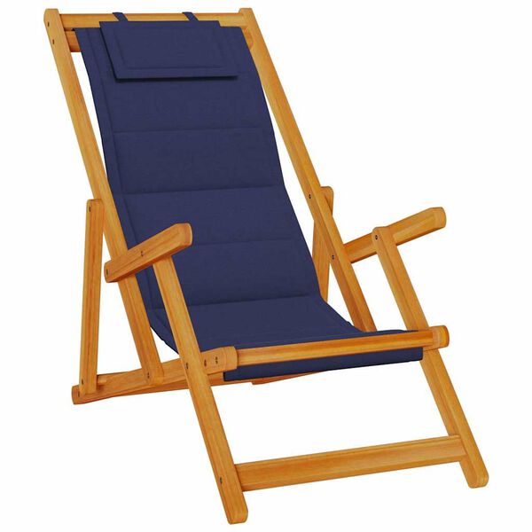 vidaXL Sedia da spiaggia 2 pcs Marrone x Legno massello di acacia