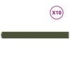 vidaXL Bordure per Prato 10 pz Verde Oliva Acciaio Laminato a Freddo