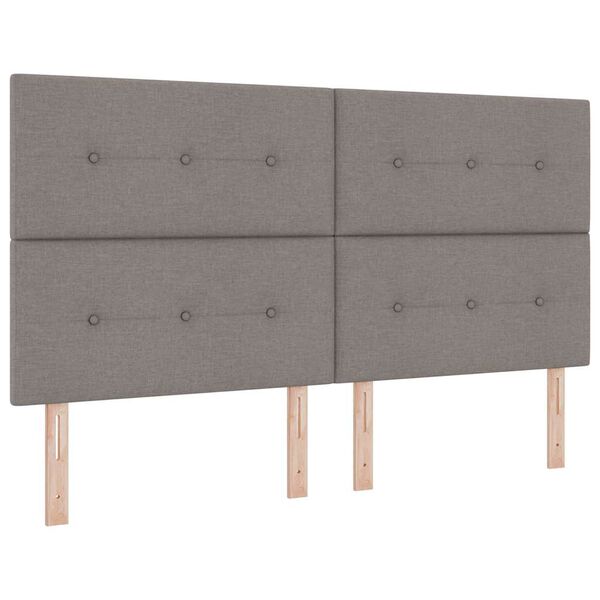 vidaXL Letto con molle e materasso Grigio Scuro 90x190 cm Tessuto