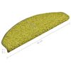 vidaXL Tappetini per scale 15 pz 65x21x4 cm Verde Semicircolari Grandi