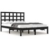 vidaXL Giroletto Nero in Legno Massello 200x200 cm