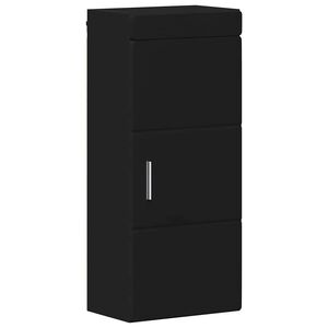 vidaXL Armadio da bagno a muro con porta TULUM Nero 37 x 24,5 x 86 cm