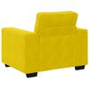 vidaXL Divano Sedia Giallo 100x77x82 cm Velluto