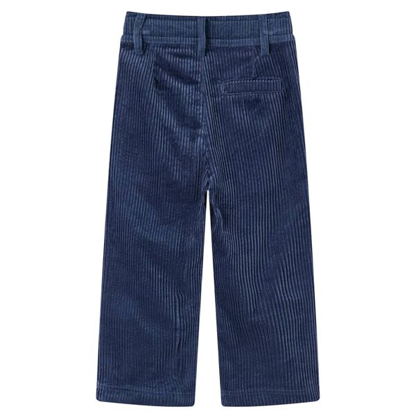 Pantaloni da Bambino in Velluto a Coste Blu Marino 128
