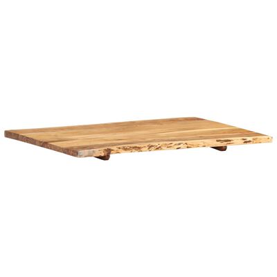 vidaXL Piano del Tavolo in Legno Massello di Acacia 80x(50-60)x2,5 cm